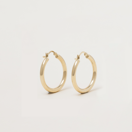 Classic Bold Hoop Earrings - Medium (Pair)