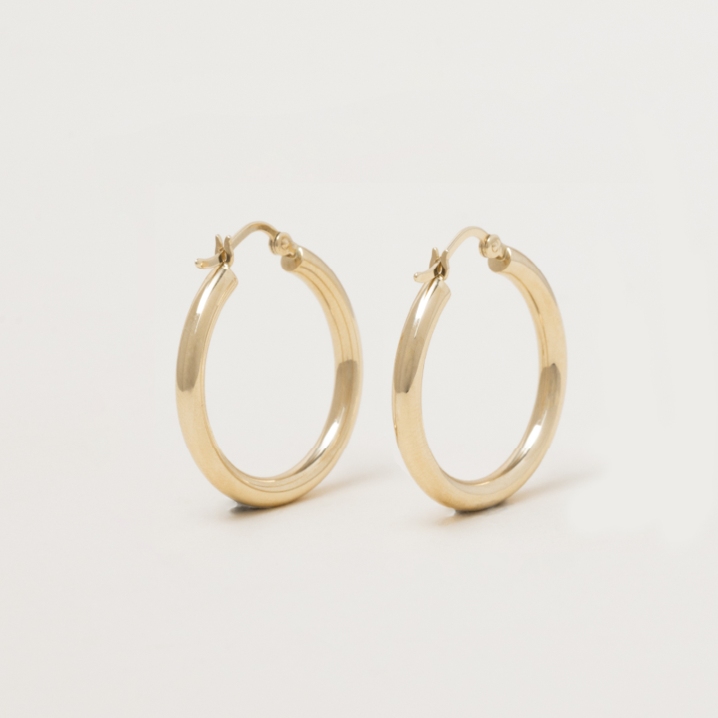 Classic Bold Hoop Earrings - Large (Pair)