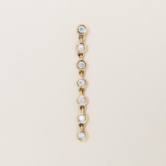 Diamond Bezel Drop Earring