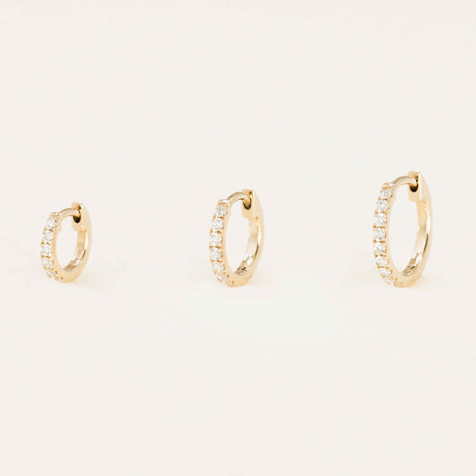 Diamond Huggie Hoop Earring - 5mm