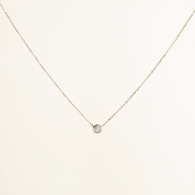 Bezel Diamond Necklace