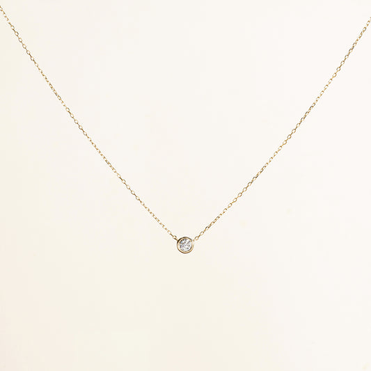 Bezel Diamond Necklace