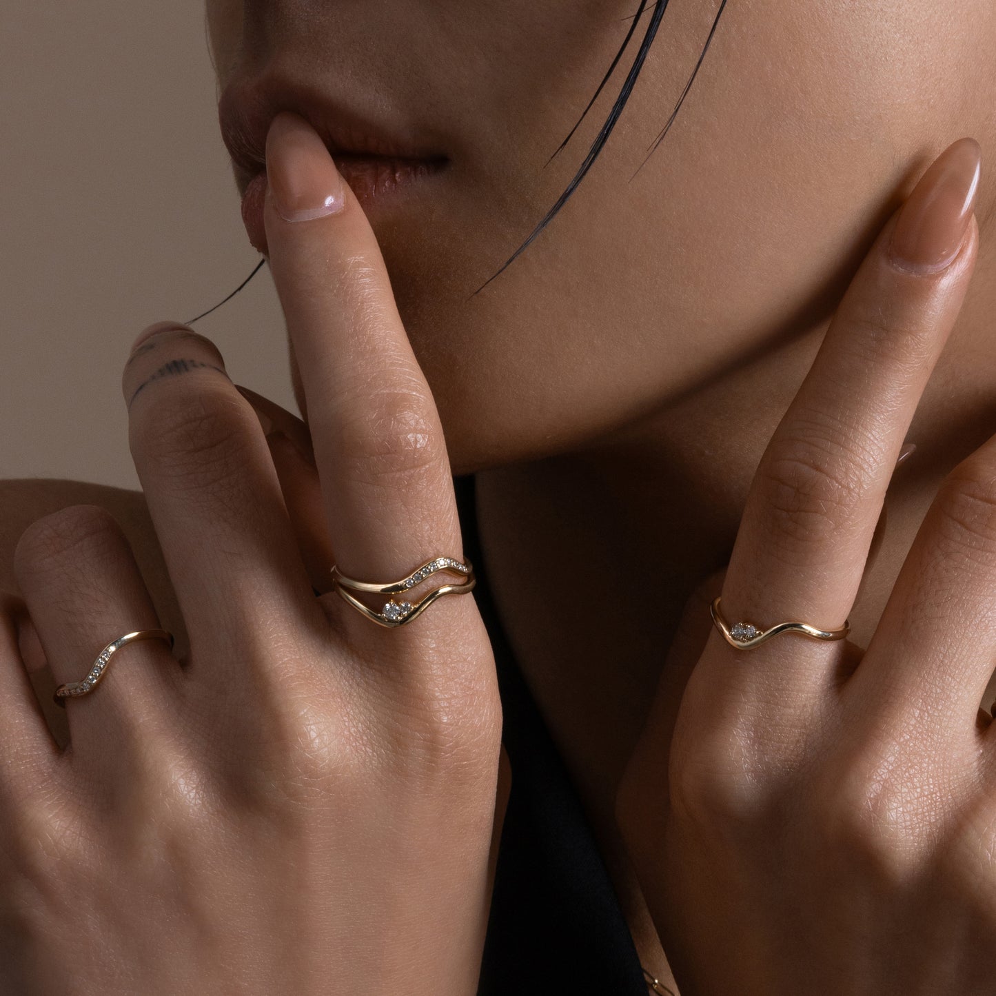 Petite Curve Diamond Ring