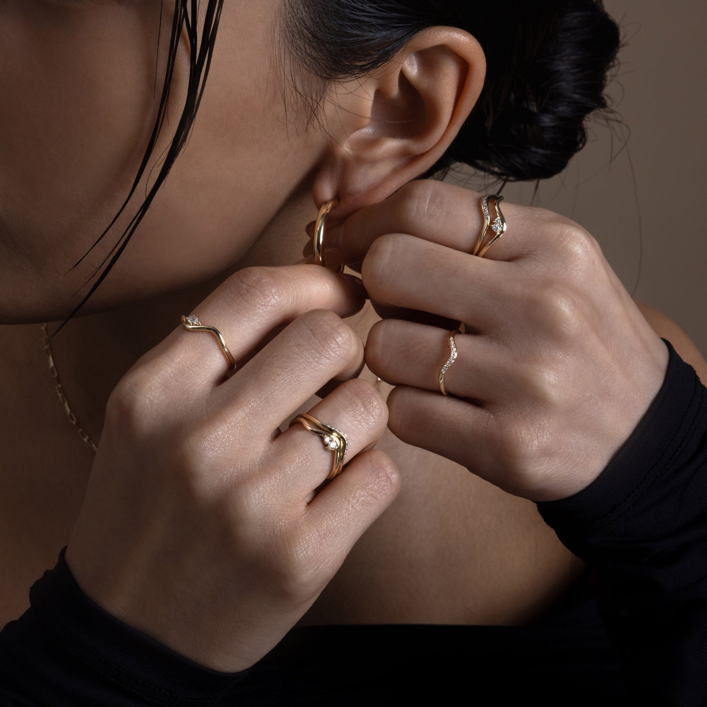 Petite Curve Diamond Ring