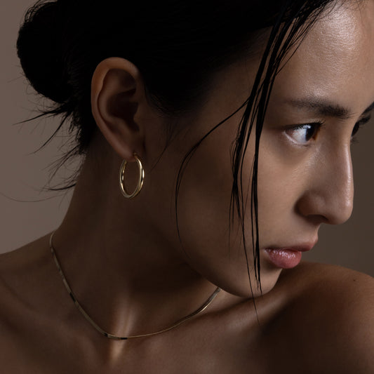 Classic Bold Hoop Earrings - Large (Pair)