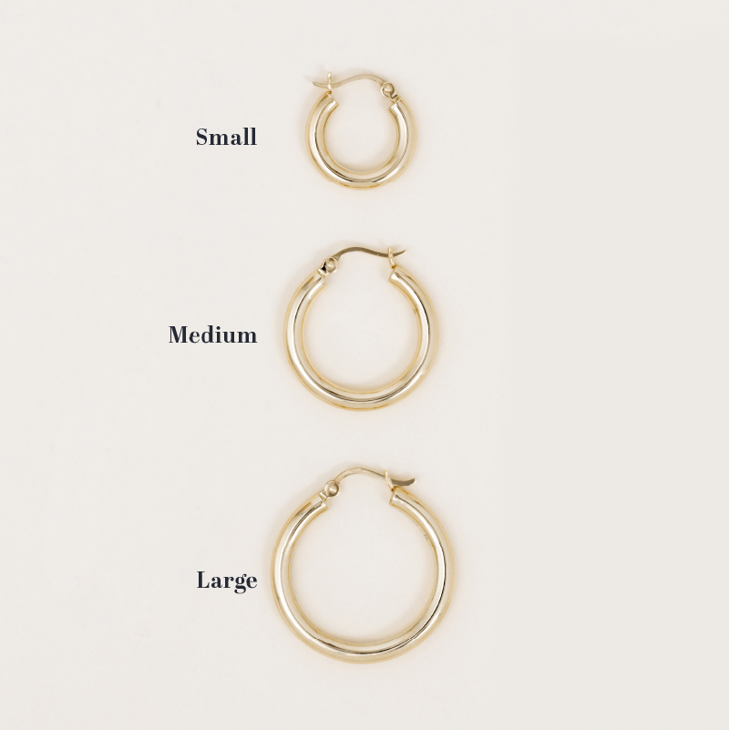 Classic Bold Hoop Earrings - Large (Pair)