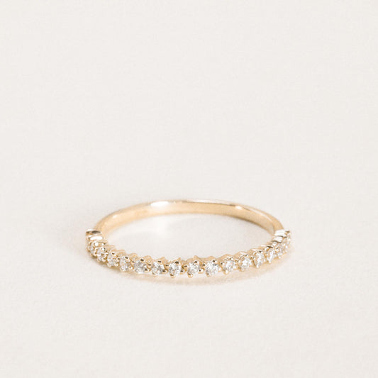 Skinny Half-Diamond Eternity Ring