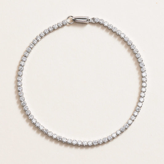 Pre-order: pt900 Platinum Lightweight Diamond Tennis Bracelet (Medium)