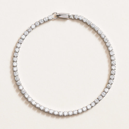 Pre-order: pt900 Platinum Lightweight Diamond Tennis Bracelet (Large)