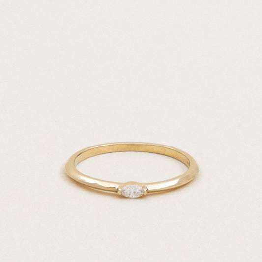 Marquise Diamond Knife Edge Band