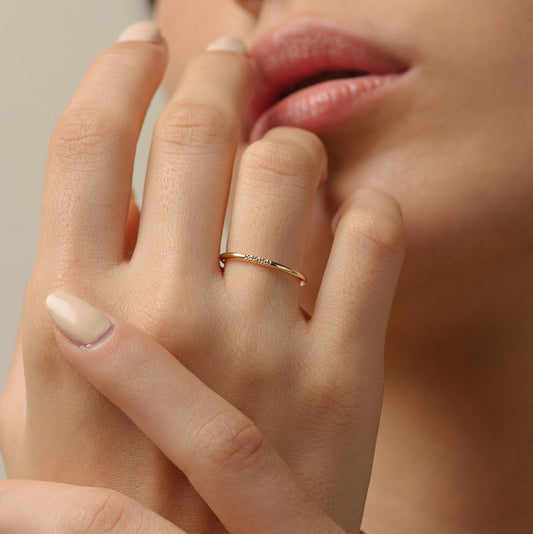 Triple Diamond Pave Ring