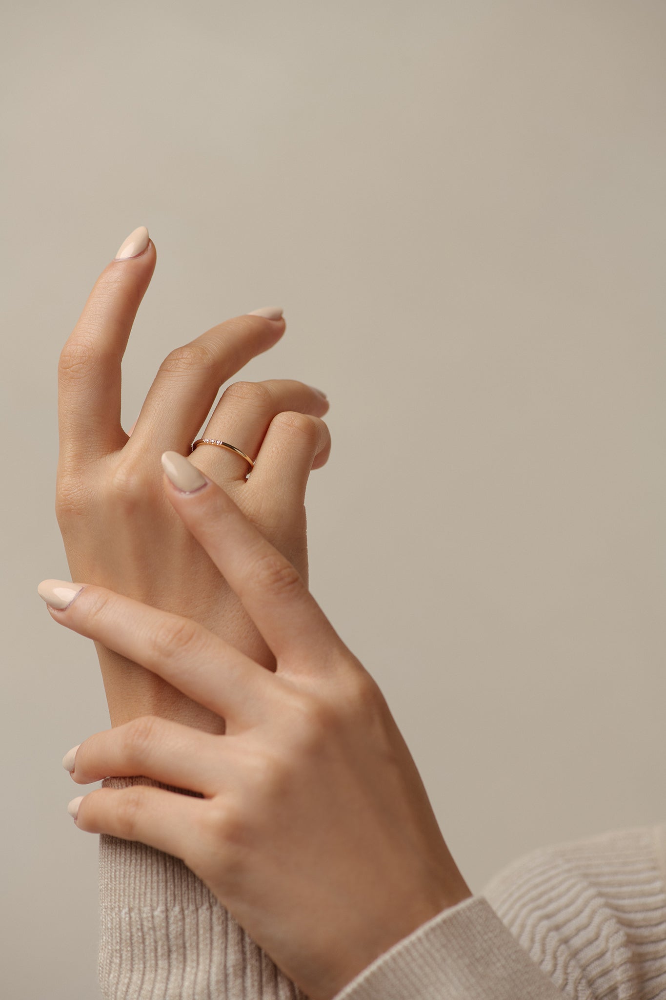 Triple Diamond Pave Ring