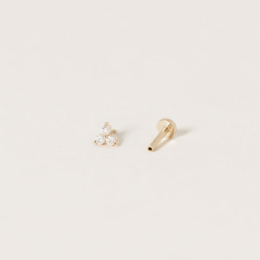 Trinity Diamond Labret Ear Stud
