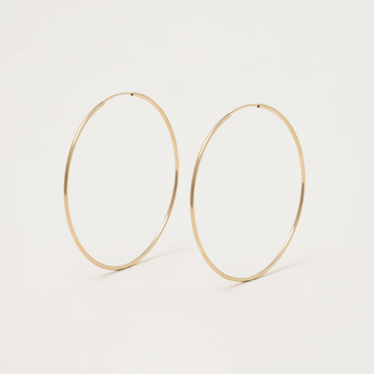Oversized Thin Hoop Earrings (Pair)