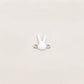 Flash Bracelet - Mini Enamel Bunny Charm (White/Gold)