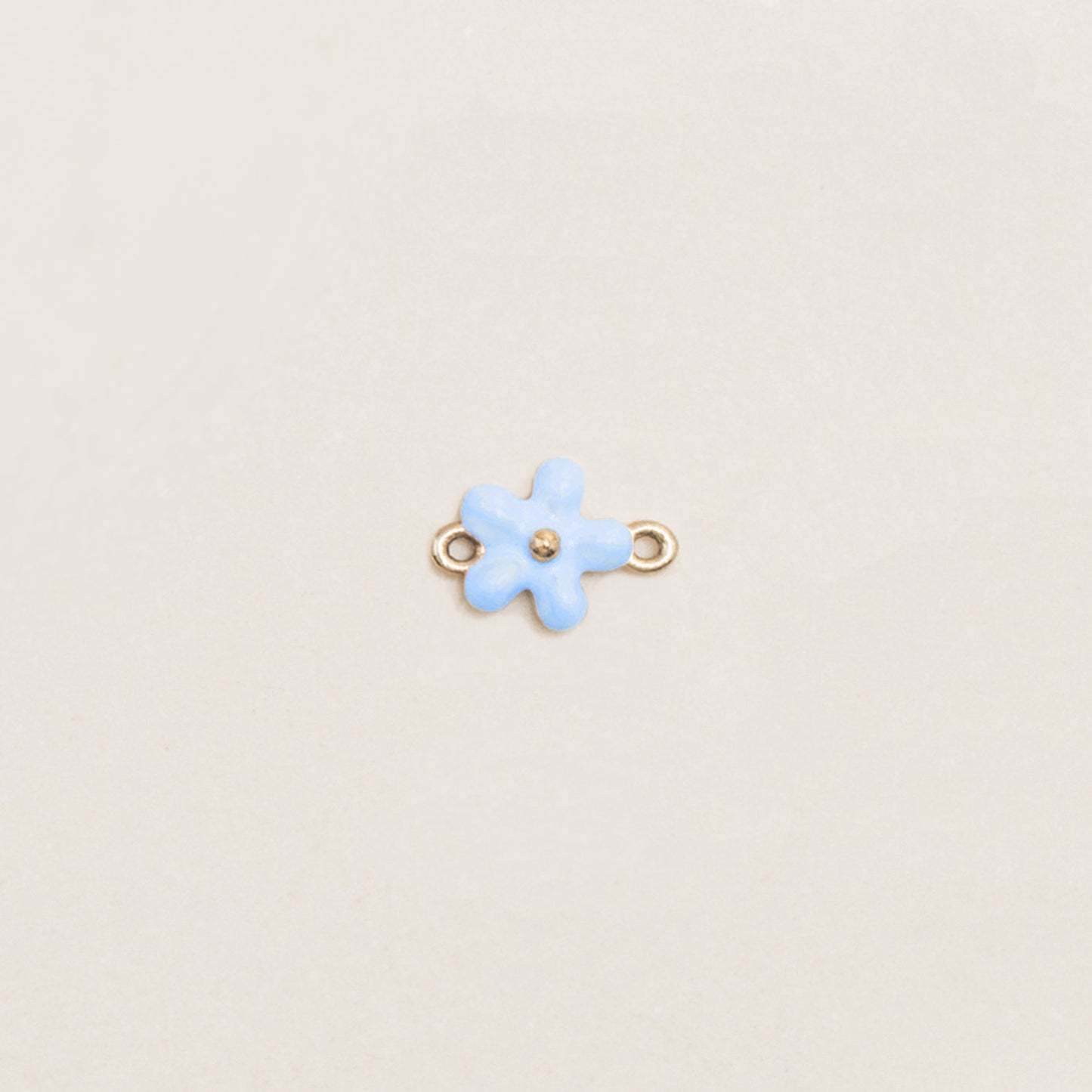 Flash Bracelet - Mini Enamel Flower Charm (Blue/Gold)