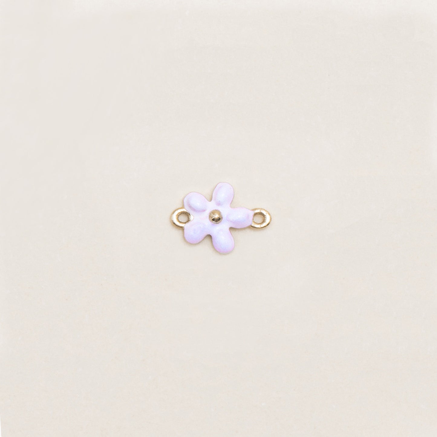 Flash Bracelet - Mini Enamel Flower Charm (Lilac/Gold)