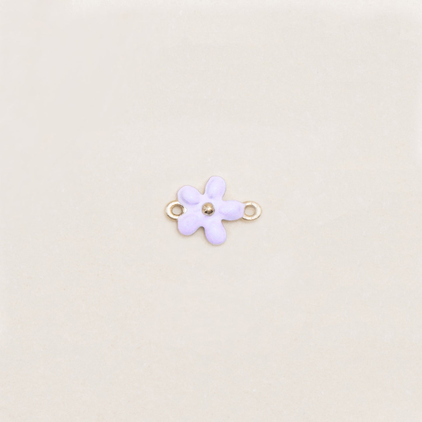 Flash Bracelet - Mini Enamel Flower Charm (Lilac/Gold)