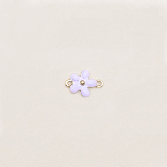 Flash Bracelet - Mini Enamel Flower Charm (Lilac/Gold)