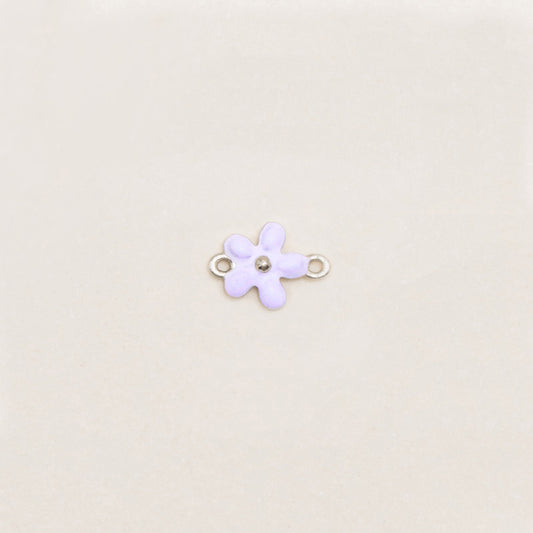 Flash Bracelet - Mini Enamel Flower Charm (Lilac/Gold)