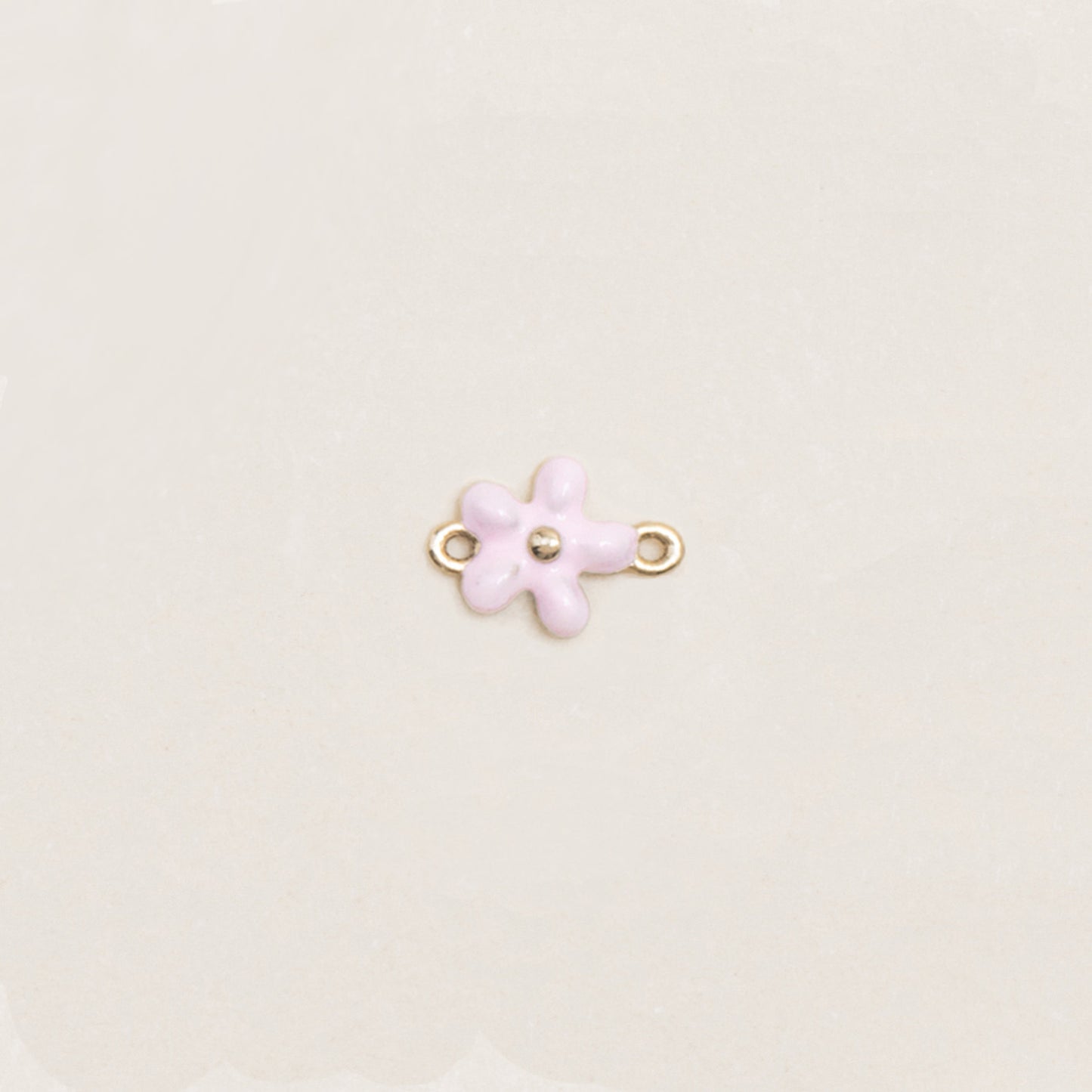 Flash Bracelet - Mini Enamel Flower Charm (Pink/Gold)