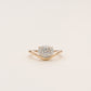 Pre-order: East West 1ct Oval Diamond Curved Pinky Ring