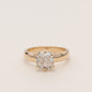 Chubby Cushion Diamond 2.4ct Cigar Band Engagement Ring