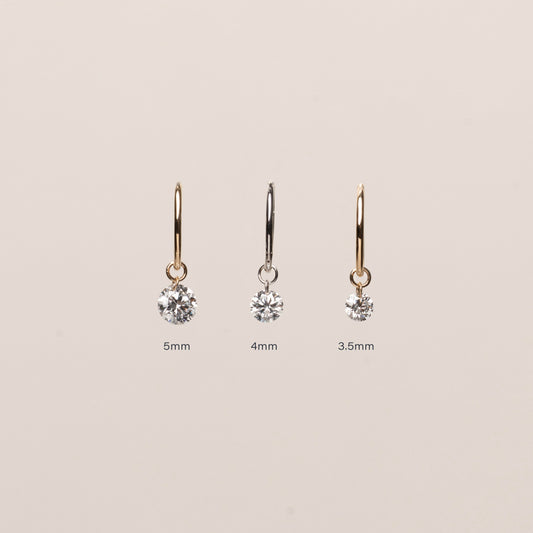 Ear Clicker Charm - Pierced Round Diamond