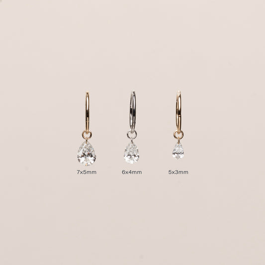 Pre-order: Ear Clicker Charm - Pierced Pear Diamond